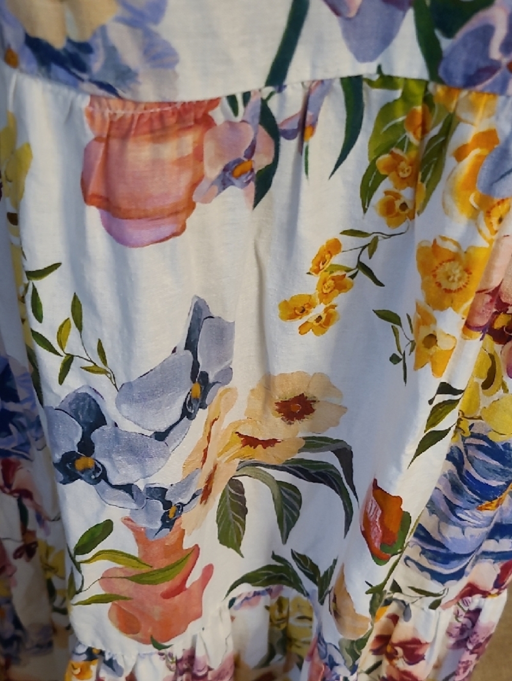 FARM Rio White Maxi Dress with Multi-Color Floral Print - Picture 4 of 7
